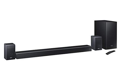 SAMSUNG Harman Kardon 7.1.4 Dolby Atmos Soundbar HW-Q90R with Wireless Subwoofer and Rear Speaker Kit, Adaptive Sound, Game Mode, 4K Pass-Through with HDR, Bluetooth & Alexa Compatible (HW-Q90R/ZA)