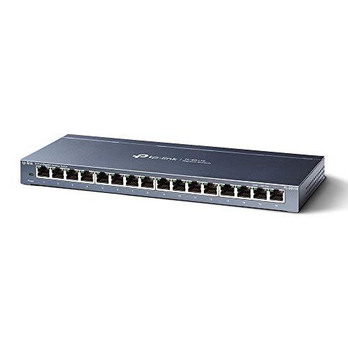 TP-LINK 16-Port hub 10/100 / 1000Mbps Desktop Gigabit Metal housing Set Unnecessary 5-Year Warranty Wall Mount Switching hub TL-SG116