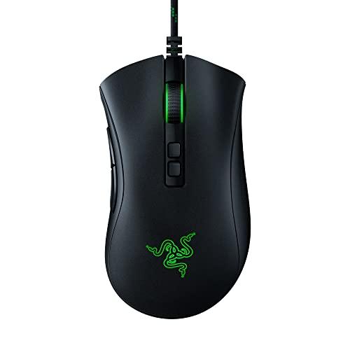 Razer DeathAdder V2 Special Edition Gaming Mouse: 20K DPI Optical Sensor - 2nd Gen Faster Optical Switch - 8 Programmable Buttons - Rubberized Side Grips - Ergonomic Design - Green Speedflex Cable