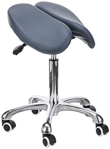 Master Massage Berkeley Ergonomic Split Style Saddle Stool in Agate Blue, 1count