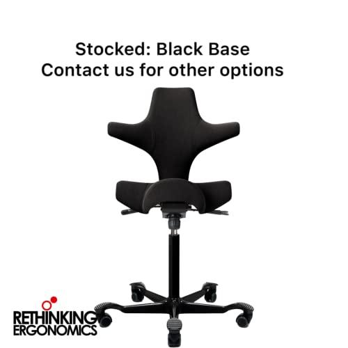 HAG Capisco 8106 - Black Fabric on Silver Base