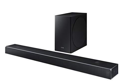 Samsung Harman Kardon 5.1.2 Dolby Atmos Soundbar HW-Q80R with Wireless Subwoofer, Adaptive Sound, Game Mode, 4K Pass-Through with HDR, Bluetooth & Alexa Compatible