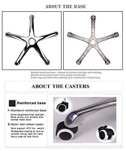 Kaleurrier Saddle Stool Rolling Swivel Height Adjustable with Wheels,Heavy Duty Stool,Ergonomic Stool Chair for Lab,Clinic,Dentist,Salon,Massage,Office and Home Kitchen (Black, Without Back)