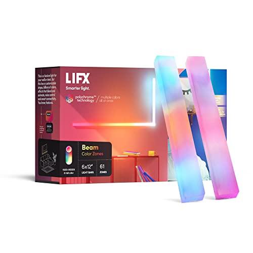 LIFX Beam Seamless Light Module, Color Changing, Dimmable, No Hub Required, Compatible with Alexa, Apple HomeKit, Google Assistant and Microsoft Cortana - Pack of 6 Beams and One Corner Kit