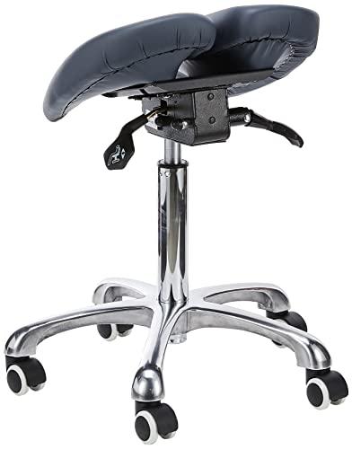 Master Massage Berkeley Ergonomic Split Style Saddle Stool in Agate Blue, 1count