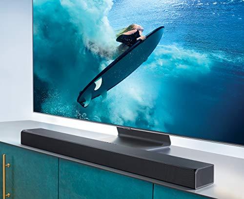 SAMSUNG Harman Kardon 7.1.4 Dolby Atmos Soundbar HW-Q90R with Wireless Subwoofer and Rear Speaker Kit, Adaptive Sound, Game Mode, 4K Pass-Through with HDR, Bluetooth & Alexa Compatible (HW-Q90R/ZA)