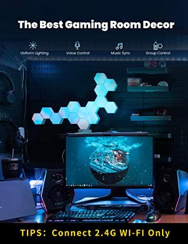 Cololight Hexagon Lights, Wall Light for Room Decor, Night Light, Music Sync LED Gaming Light, App Control Cool RGB Lights for Bedroom Decoration, Work with Alexa&Google 3Pcs PRO