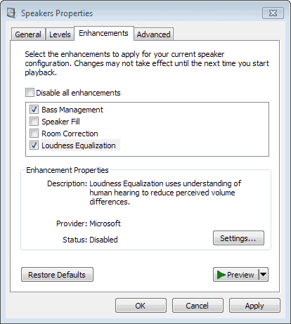 Loudness Equalization