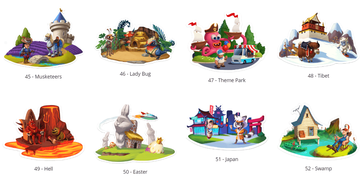 List of Boom Villages in Coin Master
