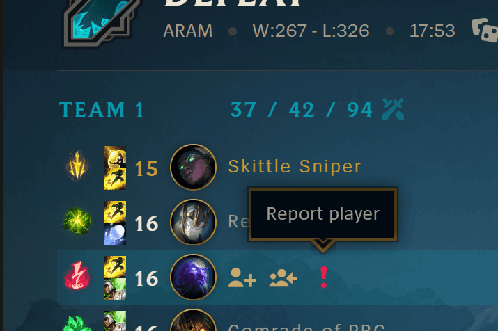 LoL Report Player