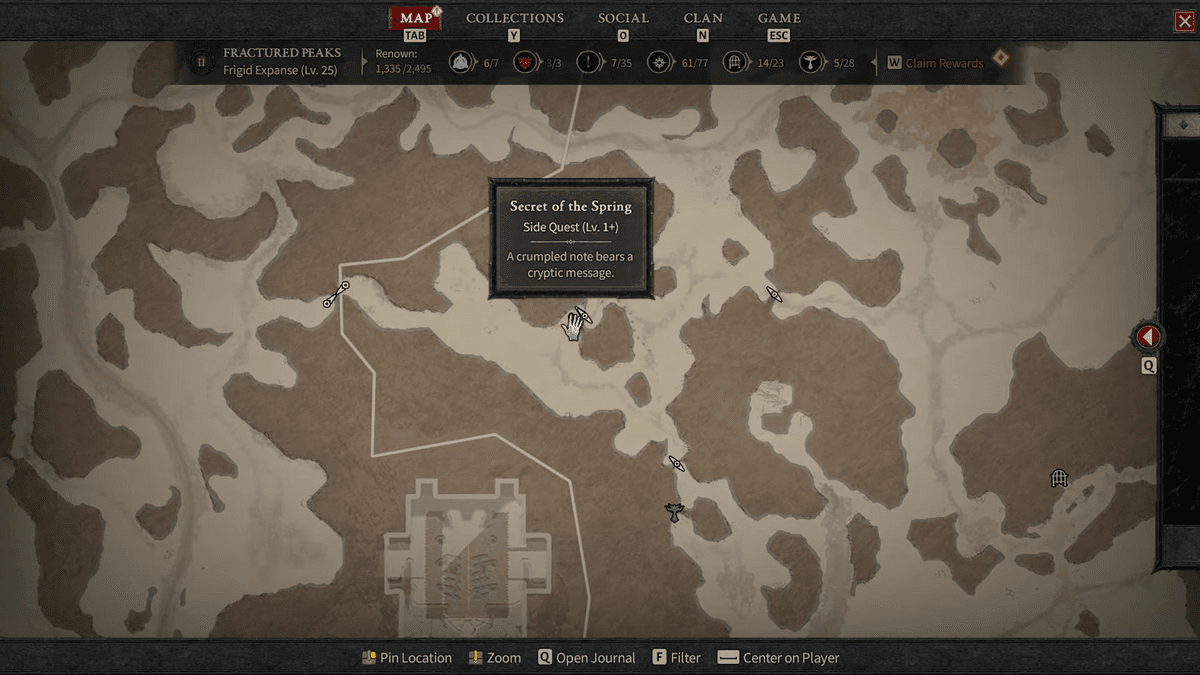 Start Diablo 4 Secret of the Spring quest