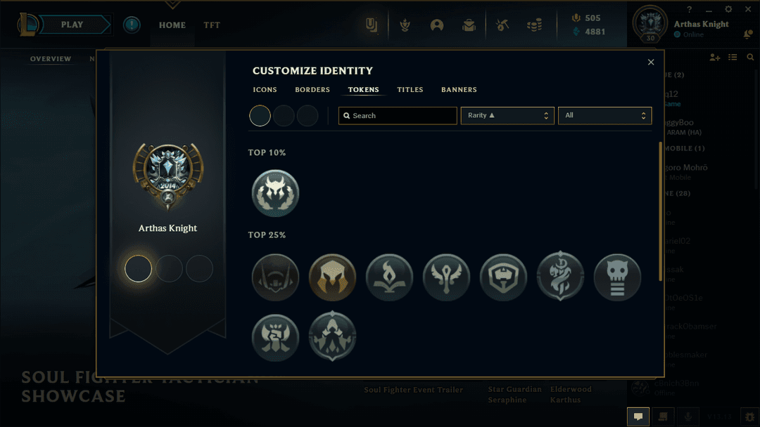 How to Remove Tokens in League of Legends?