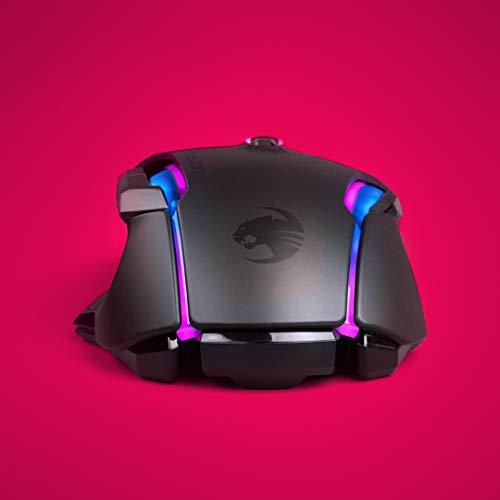 ROCCAT Kone AIMO PC Gaming Mouse, Optical, RGB Backlit Lighting, 23 Programmable Keys, Onboard Memory, Palm Grip, Owl Eye Sensor, Ergonomic, LED Illumination, Adjustable 100 to 16,000 DPI, Black