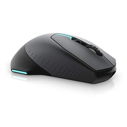 Alienware Wired/Wireless Gaming Mouse AW610M: 16000 DPI Optical Sensor - 350 Hour Rechargeable Battery Life - 7 Buttons - 3-ZONE Alienfx RGB Lighting