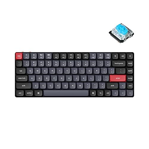 Keychron K3 Pro Wireless Custom Mechanical Keyboard, 75% Layout QMK/VIA Programmable Bluetooth/Wired RGB Ultra-Slim with Hot-swappable Gateron Low-Profile Blue Compatible with Mac Windows Linux