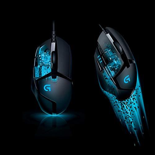 Logitech G402 Hyperion Fury Wired Gaming Mouse, 4,000 DPI, Lightweight, 8 Programmable Buttons, Compatible with PC / Mac - Black