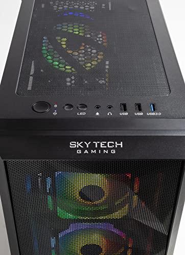 SkyTech Chronos Mini Gaming Computer PC Desktop - Intel Core-i3 10100F 3.6GHz, GTX 1650 4G, 500GB SSD, 8G 3000, RGB Fans, AC WiFi, Windows 10 Home 64-bit