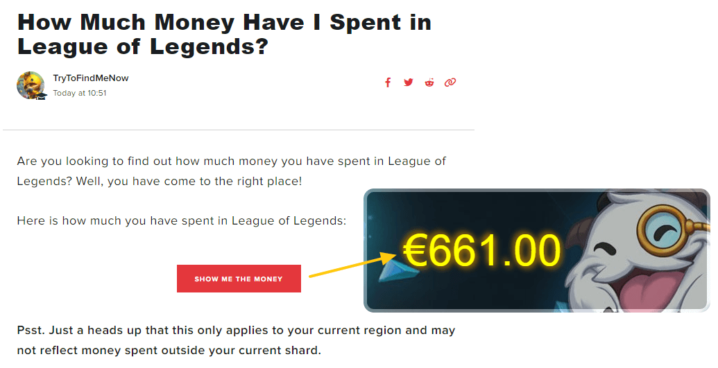 How Much Money Have I Spent on League of Legends?