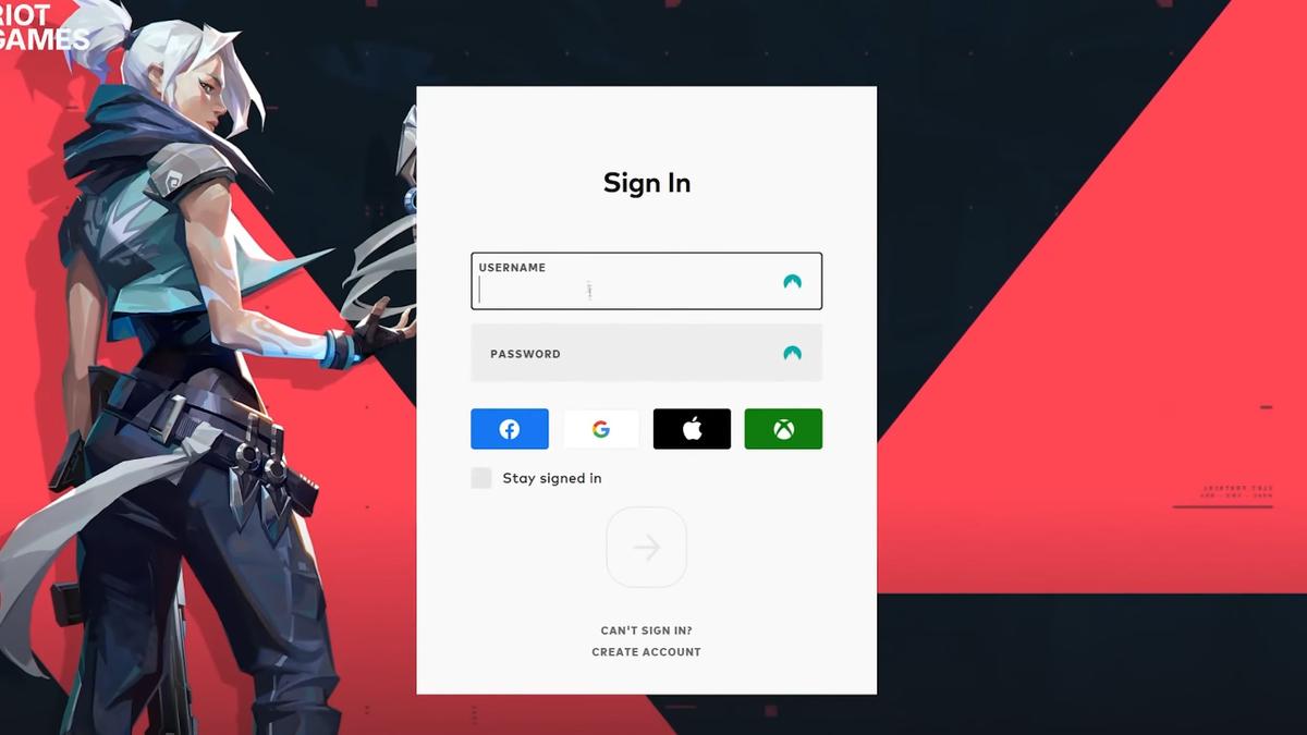 Valorant Password Login